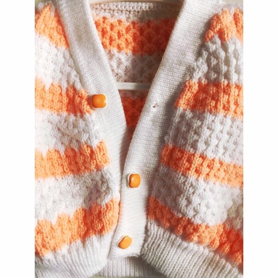 Vintage Knit Baby Sweater, Baby Cardigan, Vintage… - image 3