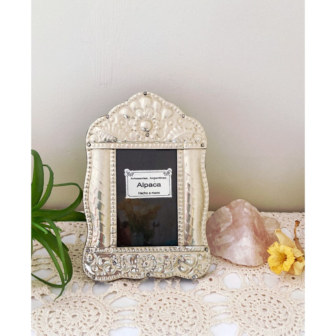 Vintage Silver Frame Floral Frame Small Picture Frame Etsy