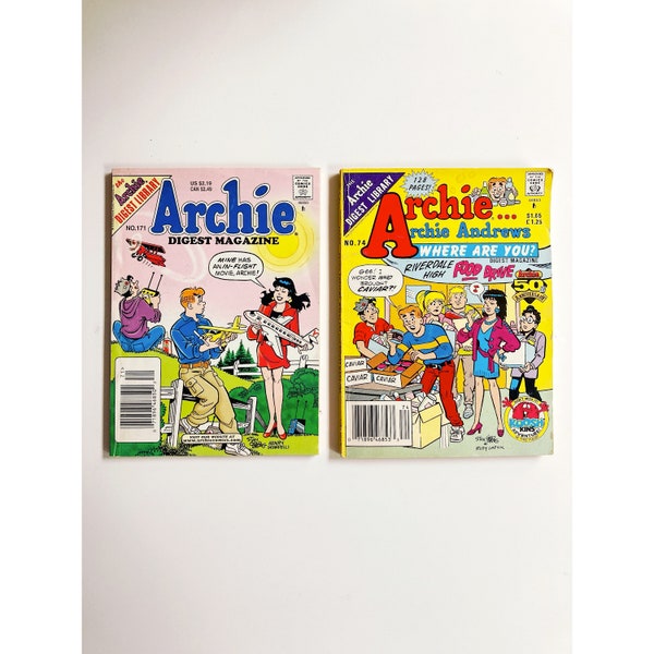 Vintage Archie's Double Digest, Vintage Archie Comics, Archie and Friends, Archie Digest Magazine, Betty and Veronica, 90s Fun, 90s Comics