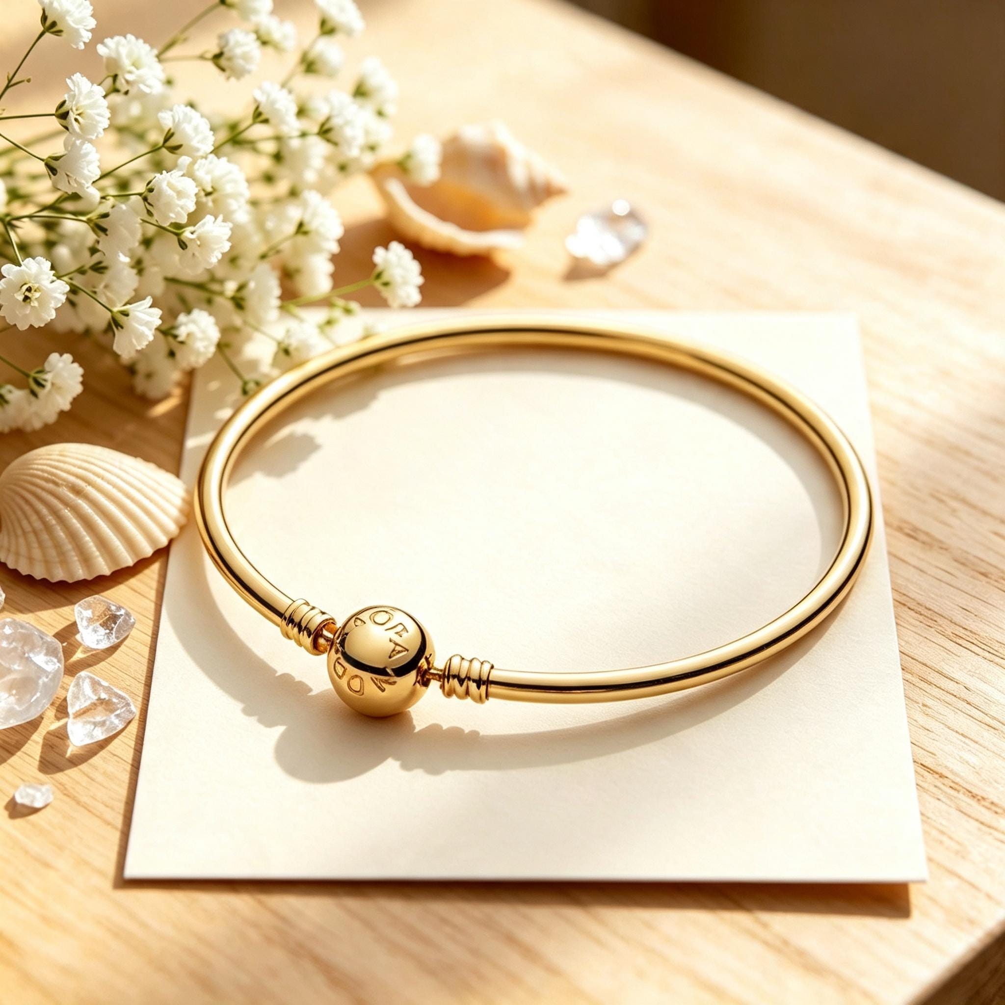 Pandora bracelet gold - Etsy 日本