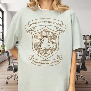 Department Of Deployment T-Shirt, Software Engineer Gift, Programmer Humor Tee, Debugging Duck