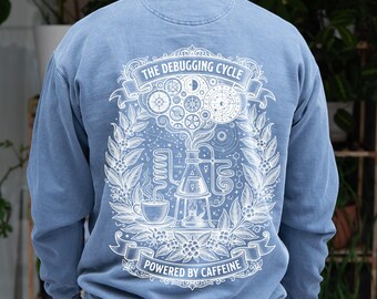 Programmer Hoodie Debugging Cycle Coffee Sweatshirt Software Developer Gift Computer Science Tech Coder Apparel
