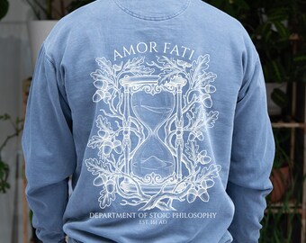 Stoic Philosophy Hoodie Amor Fati Shirt Dark Academia Clothing Marcus Aurelius Gift