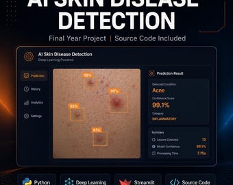 AI Skin Disease Detection Project | Python Deep Learning Source Code (FYP)
