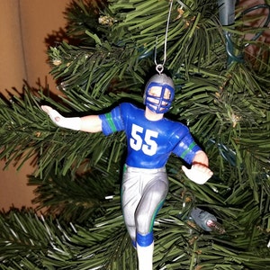 Brian Bosworth Seattle Seahawks 12th man Boz or Rickey Waters Alexander Kennedy Chris Warren  Mirer Galloway Springs football ornament