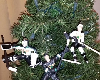 Ed Belfour or Mike Modano or Darien Hatcher Dallas Stars PLEASE SEE DESCRIPTION hockey christmas ornament
