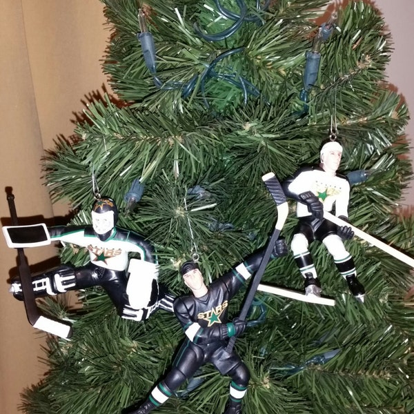 Ed Belfour or Mike Modano or Darien Hatcher Dallas Stars PLEASE SEE DESCRIPTION hockey christmas ornament