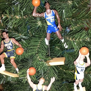 Indiana Pacers Christmas Ornaments  Reggie Miller, Mark Jackson, Detlef Schrempf, Rik Smits