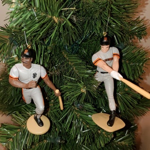 San Francisco Giants Christmas baseball sports ornament Barry Bobby Bonds Will Clark Willie Mays McCovey  Williams K. Mitchell Juan Marichal