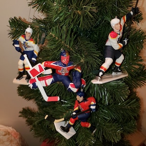 Pavel Bure John Vanbiesbrouck Rob Niedermayer Scott Mellanby Florida Panthers  hockey sports Christmas ornament