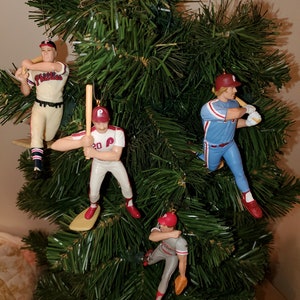 Philadelphia  Phillies Christmas sports ornament Mike Schmidt Steve Carlton  Curt Schilling Richie Ashburn Dykstra Daulton Morandini