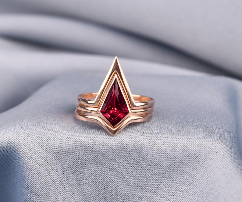 ruby ring, red ruby ring, ruby engagement ring, ruby stackable ring, three band ring, 14k rose gold, rose gold ruby ring, ruby wedding ring, ruby bridal ring, vintage ruby ring, vintage inspired ring, ruby gemstone ring, red gemstone ring, ruby jewelry, ruby ring for her, red stone ring, ruby promise ring, ruby anniversary ring, stackable gemstone, stackable wedding ring, three band stacker, rose gold jewelry, sterling silver ring, ruby gift for her, red gemstone jewelry
