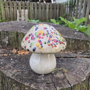 Ceramic garden mushroom