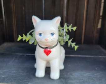 Ceramic cat succulent pot/planter with artificial succulent