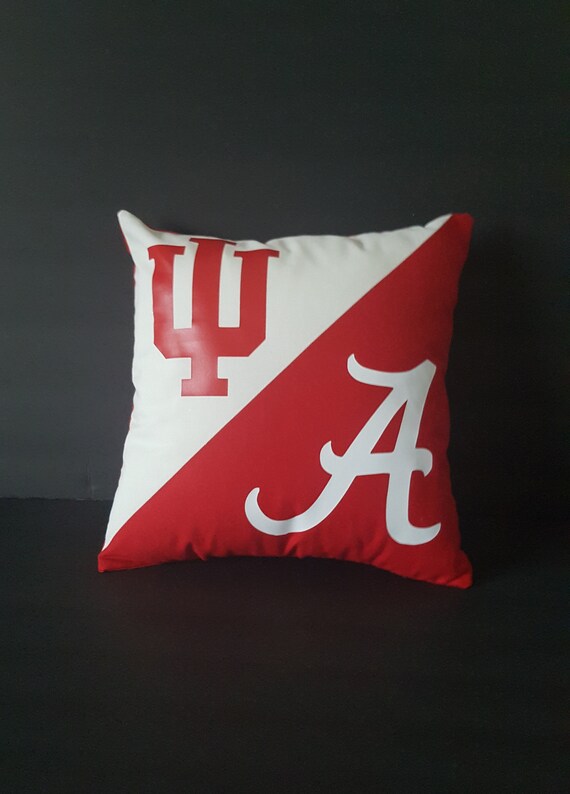 Indiana Alabama Inspired House Divided Pillow Cover Etsy