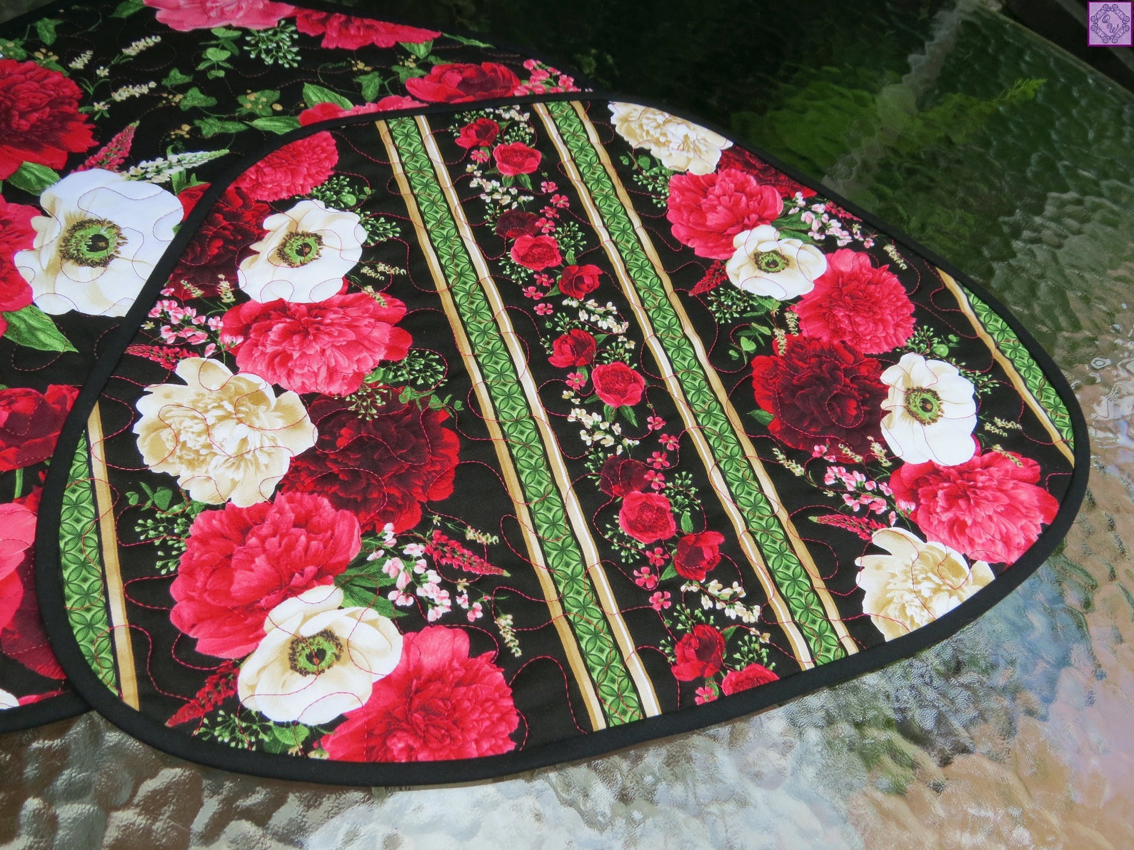 Quilted Wedge Placemats Sets of 2 13.75x18.25 Etsy