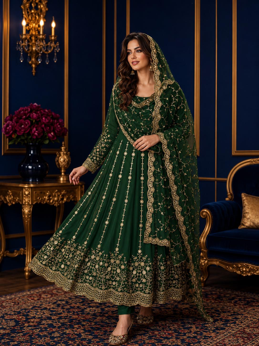 Emerald Green Anarkali
