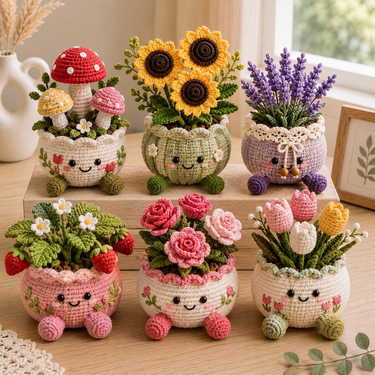 あみぐるみ花のアレンジメント あみぐるみフラワー - Etsy 日本