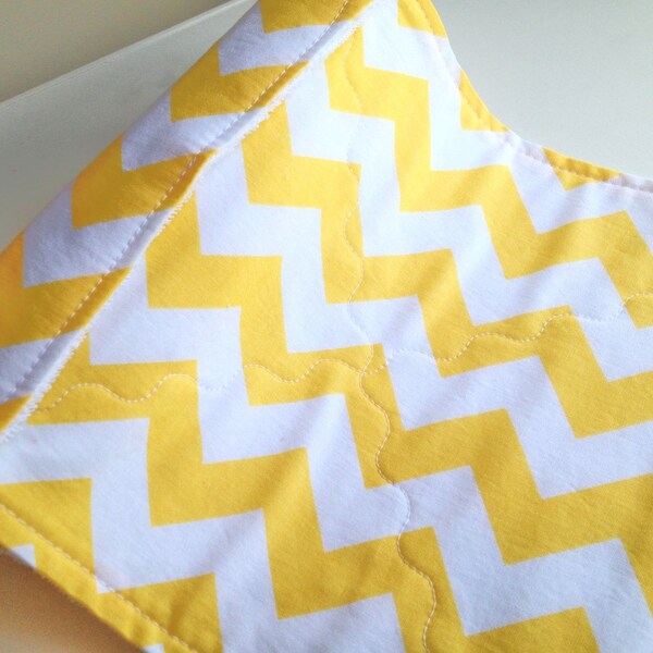 READY TO SHIP Yellow Chevron Reusable Not-Paper Towel Half Roll