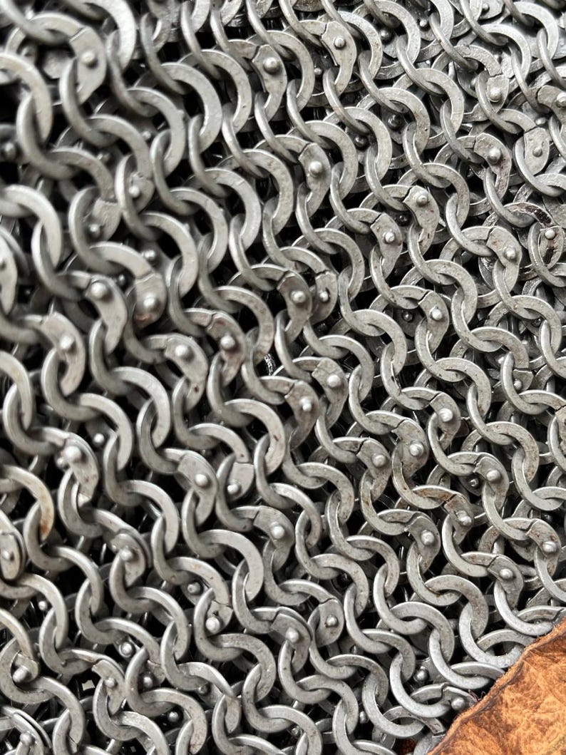 Lorica Hamata | 18 Gauge Mild Steel Chainmail, 6mm Riveted Rings ...