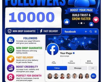 10.000 Facebook-Follower | Service für Seiten- oder Profilwachstum (digital)