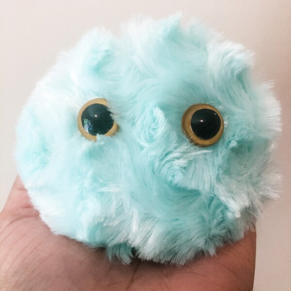 Yellow Eyed, Light Turquoise Worry Pet | Anxiety | Stress Ball | Children's Toy