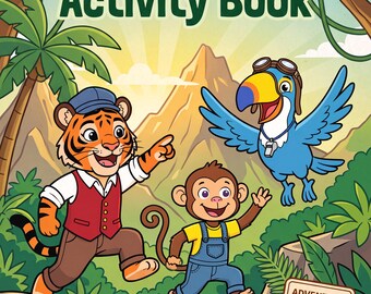 Activity Book | Animal Adventure Crew : 100 Mazes, Dot to Dots, Word Searches and Crosswords for Kids Ages 8-12