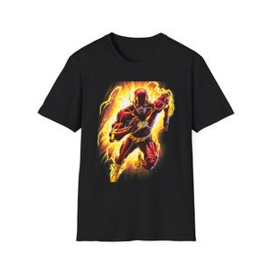 Speedster Hero Lightning Design T-Shirt | The Flash Superhero Illustration