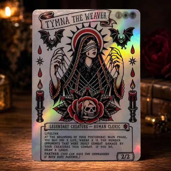 Tymna the Weaver Foil Custom Commander Card | Holographic TCG Proxy | Art By Sinner