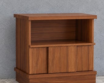 Wide Nightstand with Drawer and Open Shelf, 24" Modern Bedside Table, Wood End Table with Storage for Bedroom, Nursery or Living Room