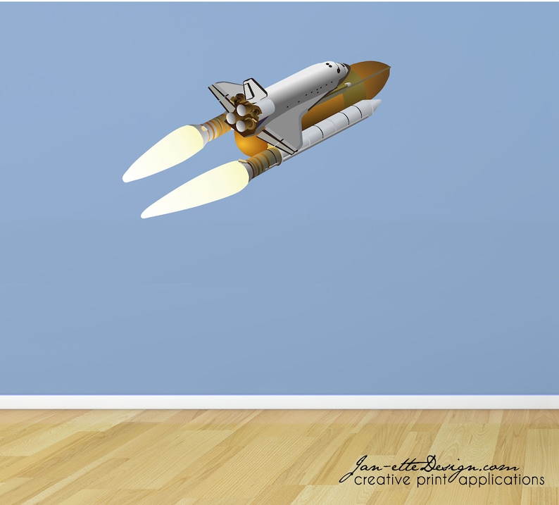 Large Space Shuttle Fabric Wall Decal Space Wall Decal