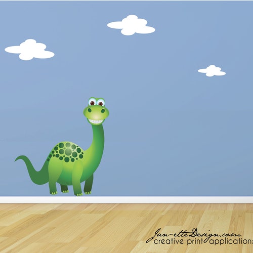 Dinosaur Wall Decal Removable and Repositionable Fabric Wall Etsy