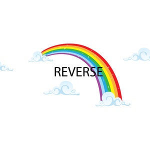 Rainbow Fabric Wall Decal, Rainbow Wall Sticker Reverse Image