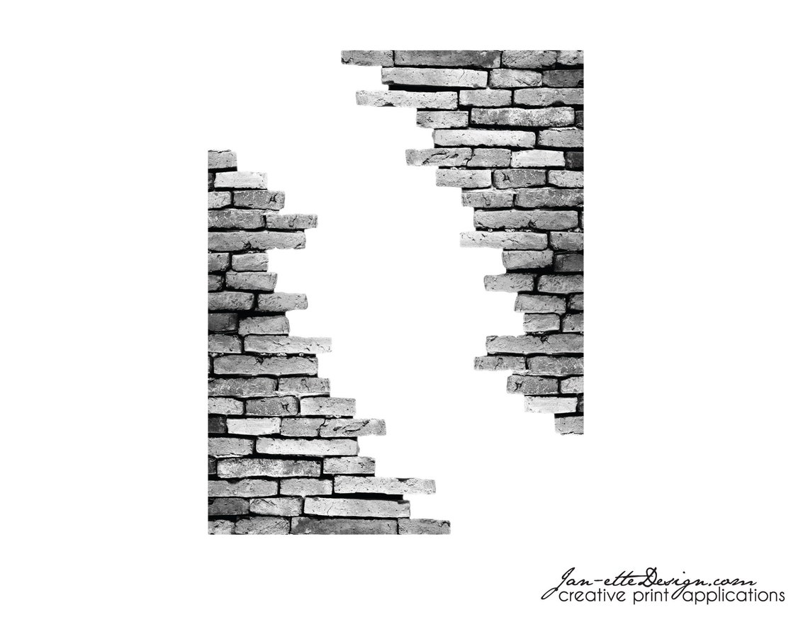 Wall DecalBrick Wall Fabric Wall DecalsBrick Wall Stickers Etsy