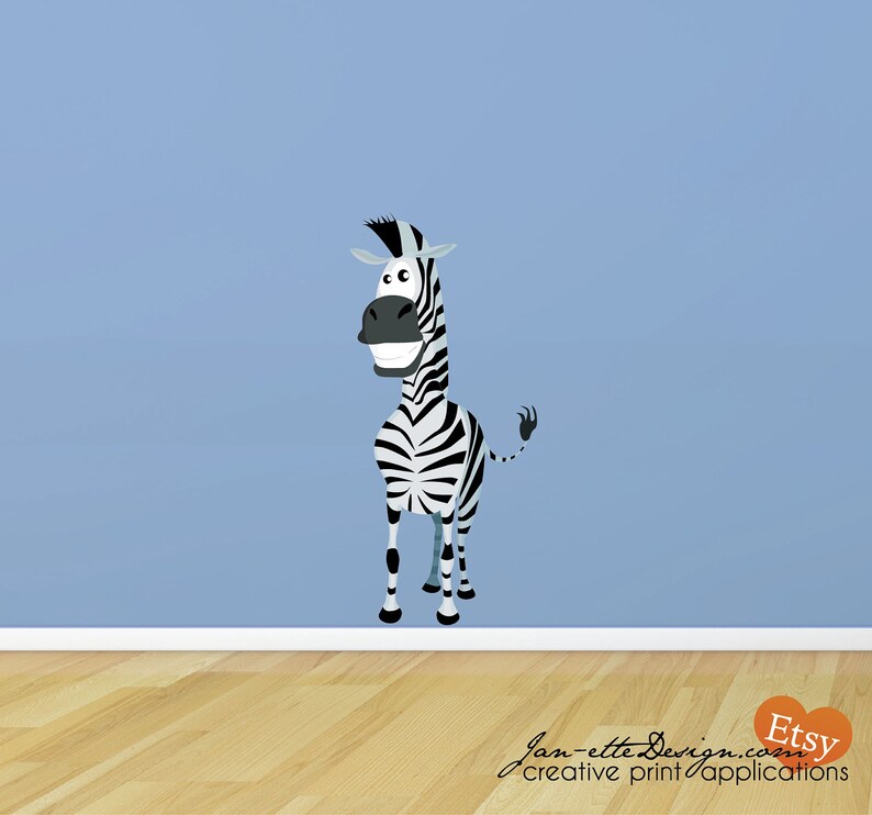 Kids Wall Decal Childrens Zebra Fabric Wall Decal Removable Etsy