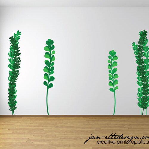 Tall Seaweed Wall Decalslarge Ocean Wall Decals Removable Etsy