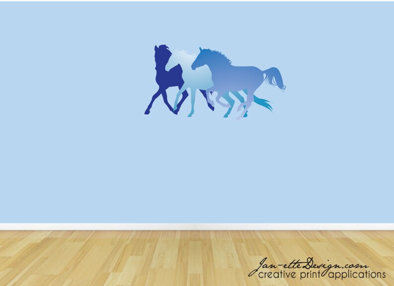 Horse Wall Art Girls Horses Fabric Wall Decalremovable and Etsy