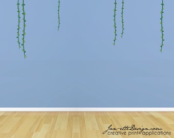 Kids Jungle Room Wall Decals, Jungle Wall Decals, Jungle Vine Wall Stickers, Vine Wall Decals, Jungle Theme, Jungle Plants