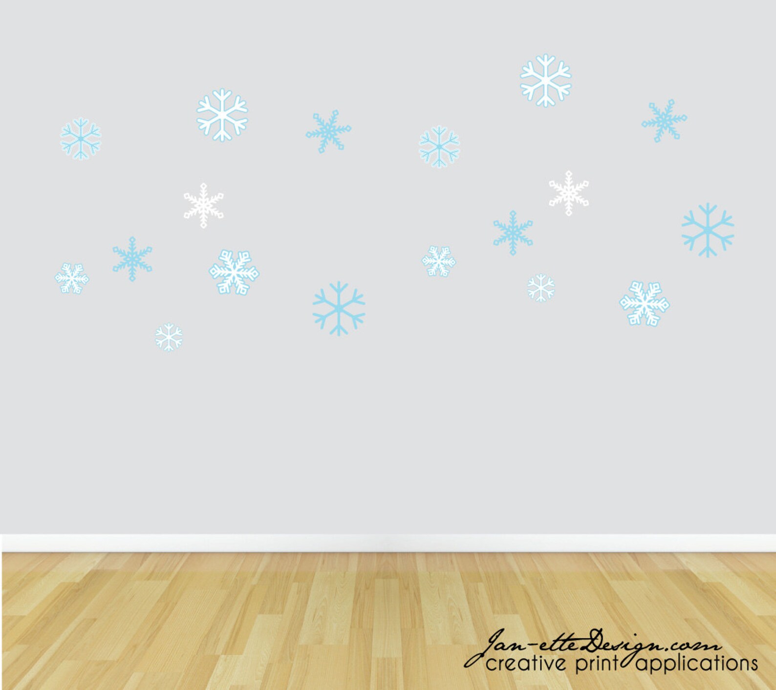Removable Wall Stickers Snowflake Fabric Wall Decal Set Etsy