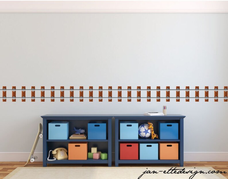 Wall Decals Train Tracks Wall Border Train Wall Stickers Etsy
