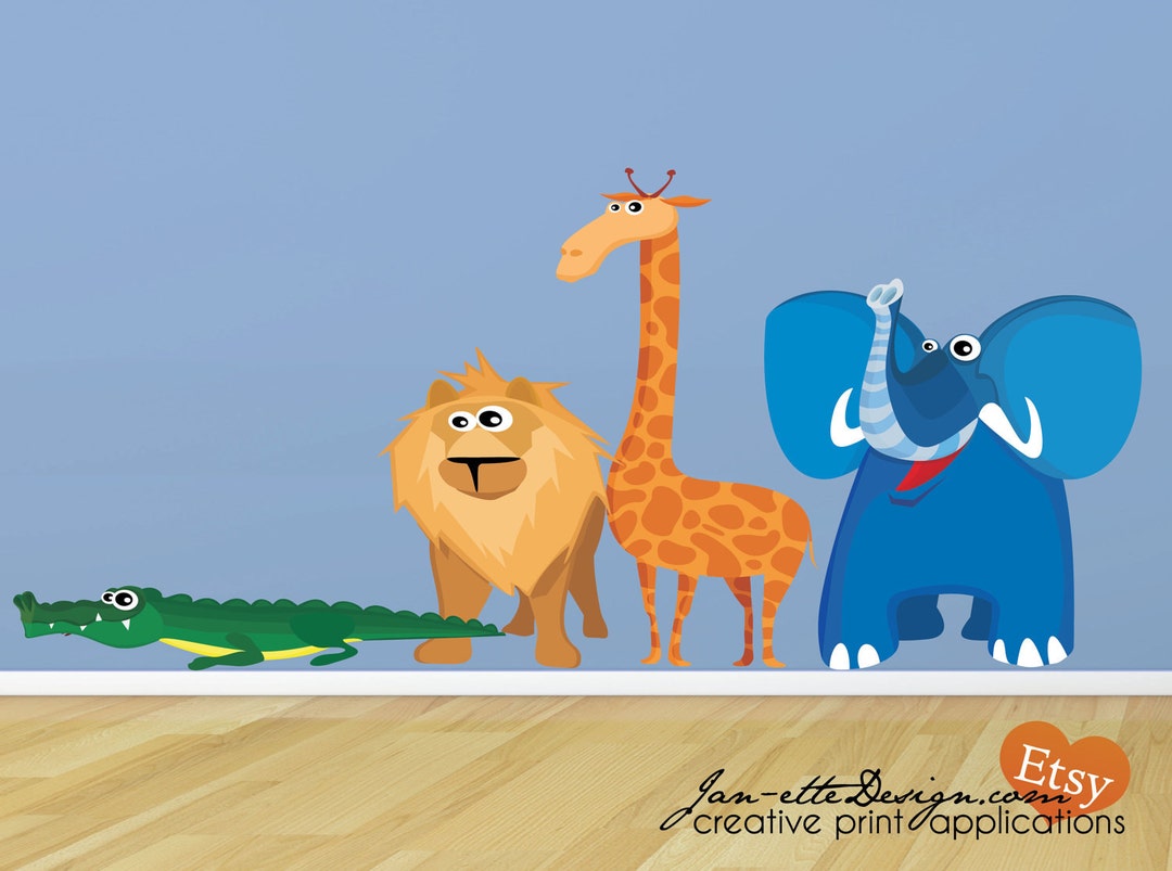 Animal Wall Decals,jungle Wall Decals,kids Wall Stickers,removable and