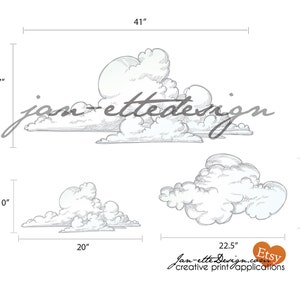 Nursery Wall Decals,Cloud Wall Decals, Cloud Wall Sticker, Nursery Wall Art image 2