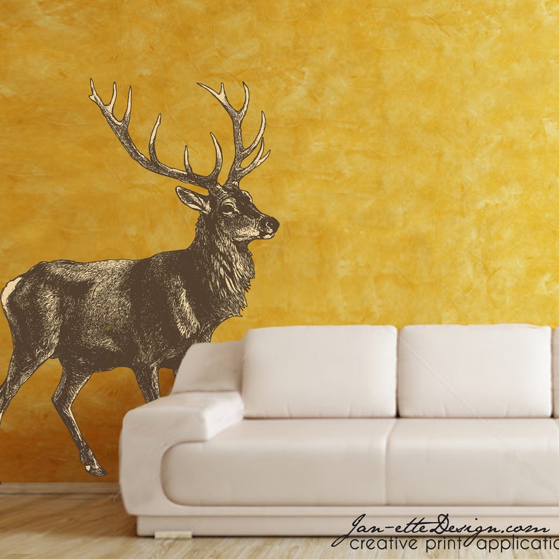 Deer Wall Decal - Etsy