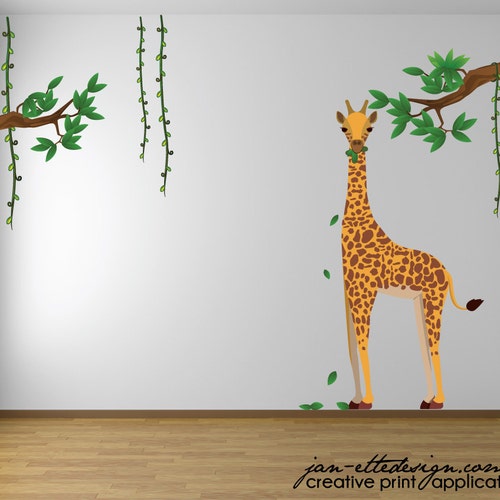 Tall Giraffe Wall Decaljungle Room Nursery Finland - Giraffe Print Wall Stickers Tall Giraffe Wall Decaljungle Room Nursery Finland - Giraffe Print Wall Stickers