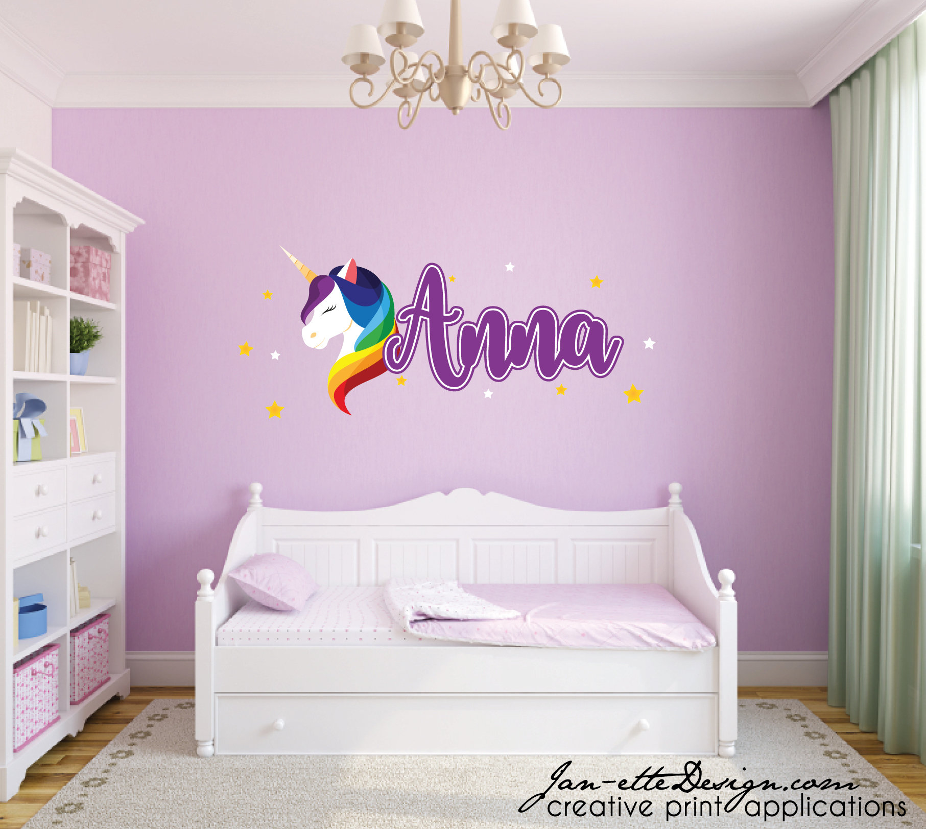 Unicorn Wall Sticker For Girls Room – Designed Beginnings