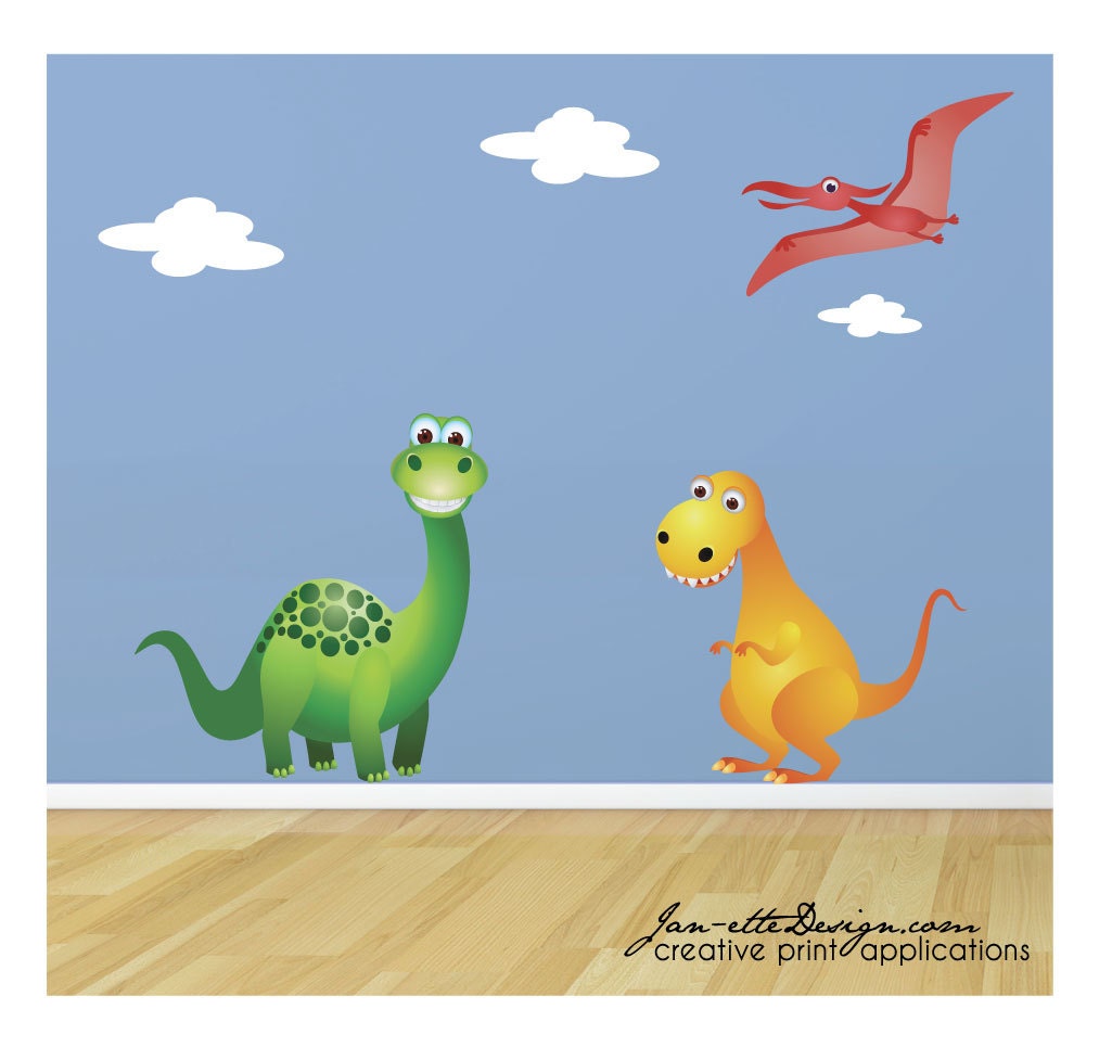 Dinosaur Wall DecalKids Wall DecalChildrens Dinosaur Wall Etsy