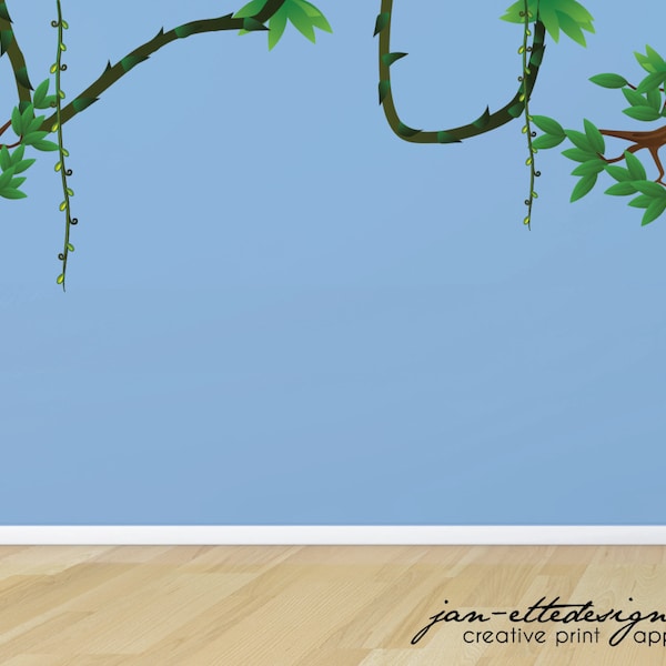 Vine Wall Decals Etsy