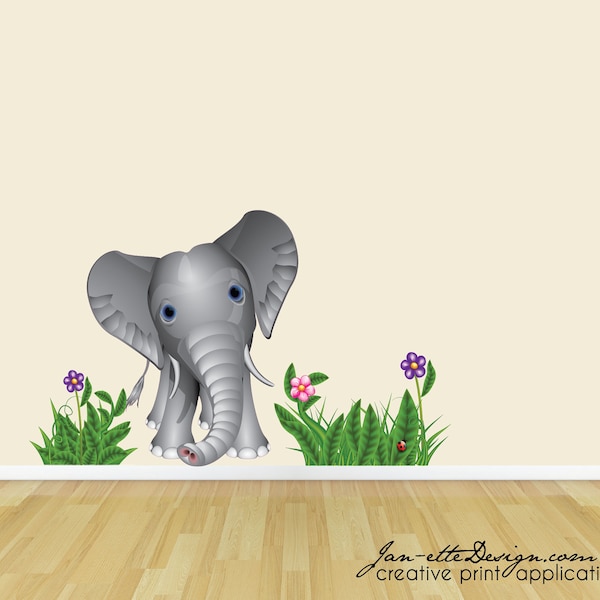 Elephant Wall Decal Etsy