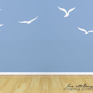 Wall Decal, Sea Bird Wall Decals, Beach Wall Art, Wall Stickers, Beach Art