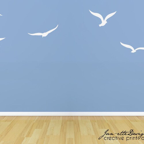 Wall Decal Sea Bird Wall Decals Beach Wall Art Wall Etsy